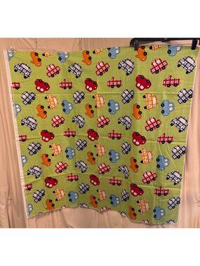 Cars Quilting Fabric 42" x 39" New Plaids